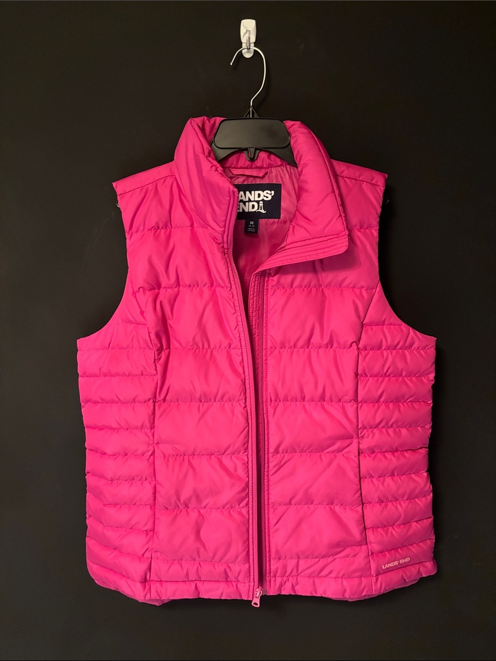 Lands' End Hot Pink Quilted Puffer Vest-Medium